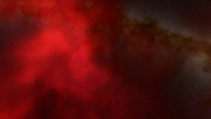 red-violet nebula in outer space, horsehead nebula, unusual colorful nebula in a distant galaxy, red nebula 3d render
