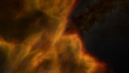 bright nebula, nebula in space, majestic red-purple nebula, beautiful space background 3D render
