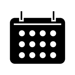 calendar icon or logo isolated sign symbol vector illustration - high quality black style vector icons
