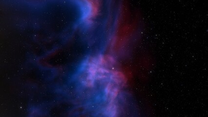 Naklejka premium bright nebula, nebula in space, majestic red-purple nebula, beautiful space background 3D render 