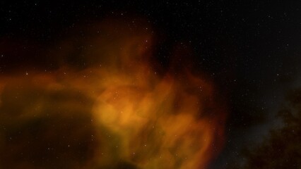 bright nebula, nebula in space, majestic red-purple nebula, beautiful space background 3D render

