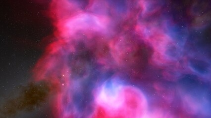 Deep space nebula with stars. Bright and vibrant Multicolor Starfield Infinite space outer space background with nebulas and stars. Star clusters, nebula outer space background 3d render
