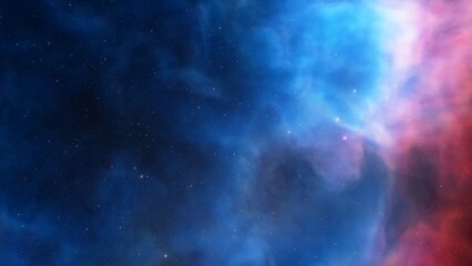 Naklejka premium Deep space nebula with stars. Bright and vibrant Multicolor Starfield Infinite space outer space background with nebulas and stars. Star clusters, nebula outer space background 3d render 