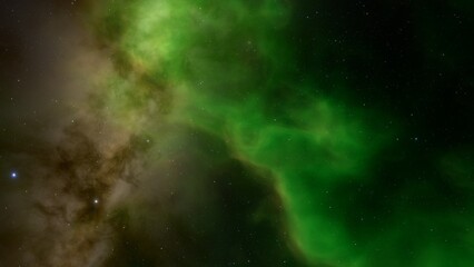 Deep space nebula with stars. Bright and vibrant Multicolor Starfield Infinite space outer space background with nebulas and stars. Star clusters, nebula outer space background 3d render
