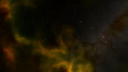 Obraz na płótnie Canvas Deep space nebula with stars. Bright and vibrant Multicolor Starfield Infinite space outer space background with nebulas and stars. Star clusters, nebula outer space background 3d render 