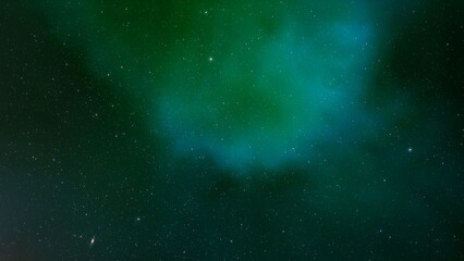 Fototapeta premium Deep space nebula with stars. Bright and vibrant Multicolor Starfield Infinite space outer space background with nebulas and stars. Star clusters, nebula outer space background 3d render 