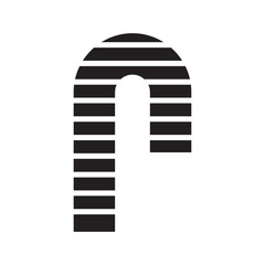 candy cane icon or logo isolated sign symbol vector illustration - high quality black style vector icons
