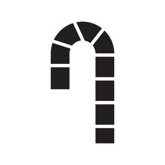 candy cane icon or logo isolated sign symbol vector illustration - high quality black style vector icons
