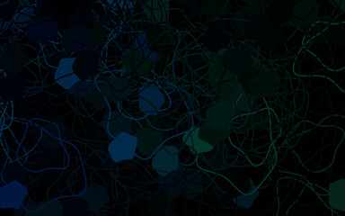 Dark Blue, Green vector background with abstract shapes.