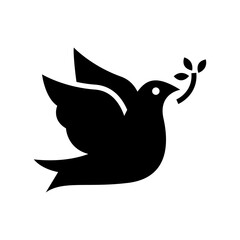 Obraz premium dove icon or logo isolated sign symbol vector illustration - high quality black style vector icons 