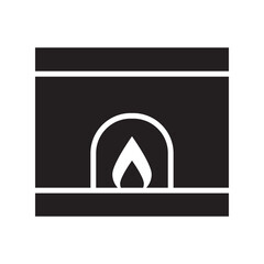 fireplace icon or logo isolated sign symbol vector illustration - high quality black style vector icons
