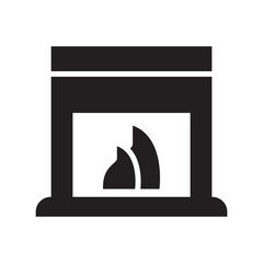 fireplace icon or logo isolated sign symbol vector illustration - high quality black style vector icons
