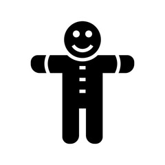 gingerbread man icon or logo isolated sign symbol vector illustration - high quality black style vector icons
