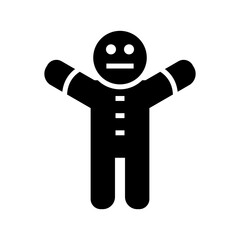 gingerbread man icon or logo isolated sign symbol vector illustration - high quality black style vector icons
