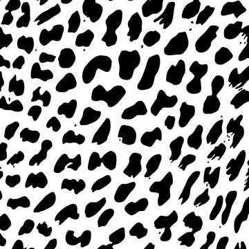 Cheetah, Leopard or Jaguar (Big Cat Family) Motifs Pattern. Animal Print-Series. Vector Illustration  