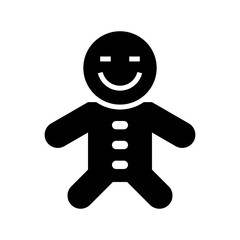 gingerbread man icon or logo isolated sign symbol vector illustration - high quality black style vector icons
