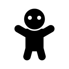 gingerbread man icon or logo isolated sign symbol vector illustration - high quality black style vector icons
