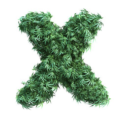 3D rendering of cannabis alphabet 