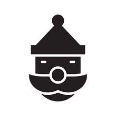 santa icon or logo isolated sign symbol vector illustration - high quality black style vector icons
