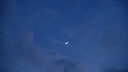 crescent moon in the sky