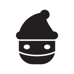 santa icon or logo isolated sign symbol vector illustration - high quality black style vector icons
