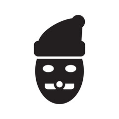 santa icon or logo isolated sign symbol vector illustration - high quality black style vector icons
