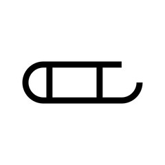 sled icon or logo isolated sign symbol vector illustration - high quality black style vector icons
