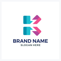 letter K abstract logo for company