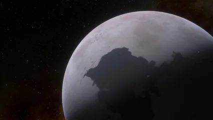 Photo sur Plexiglas Pleine Lune arbre Planètes et galaxie, fond d& 39 écran de science-fiction. Beauté de l& 39 espace profond. Des milliards de galaxies dans l& 39 univers fond d& 39 art cosmique rendu 3d