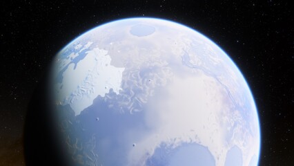 Planets and galaxy, science fiction wallpaper. Beauty of deep space. Billions of galaxy in the universe Cosmic art background 3d render
