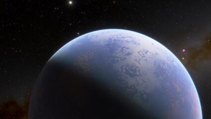 Abstract planets and space background
