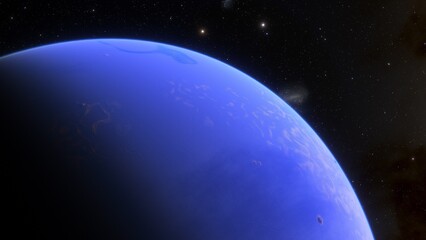 Planets and galaxy, science fiction wallpaper. Beauty of deep space. Billions of galaxy in the universe Cosmic art background 3d render