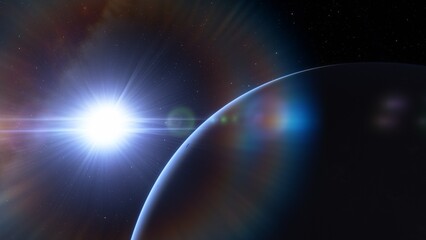 Planets and galaxy, science fiction wallpaper. Beauty of deep space. Billions of galaxy in the universe Cosmic art background 3d render