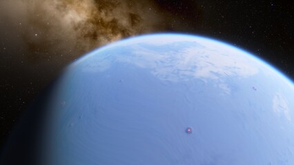 Planets and galaxy, science fiction wallpaper. Beauty of deep space. Billions of galaxy in the universe Cosmic art background 3d render