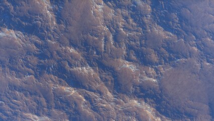 Fototapeta premium View of the 3d rendering realistic planet mars surface from space