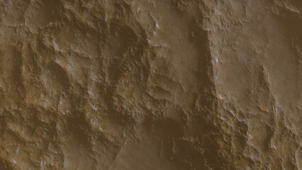 View of the 3d rendering realistic planet mars surface from space