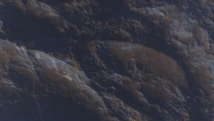 Fototapeta na wymiar View of the 3d rendering realistic planet mars surface from space