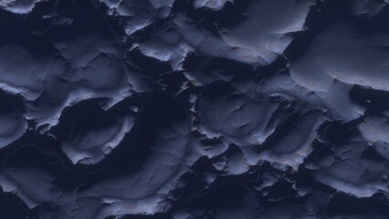 View of the 3d rendering realistic planet mars surface from space
