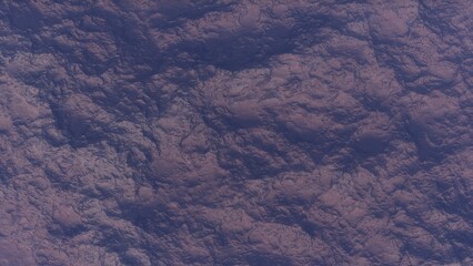 View of the 3d rendering realistic planet mars surface from space