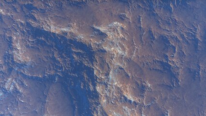 Fototapeta premium View of the 3d rendering realistic planet mars surface from space