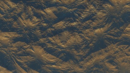 View of the 3d rendering realistic planet mars surface from space