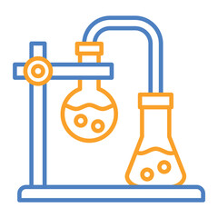 Apparatus Blue And Orange Line Icon
