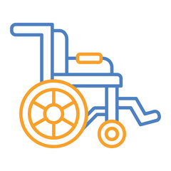 Handicapped Blue And Orange Line Icon
