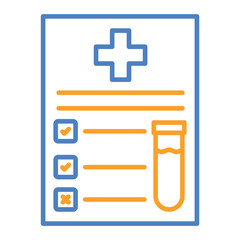 Obraz premium Test Blue And Orange Line Icon