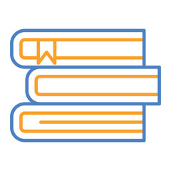 Books Blue And Orange Line Icon