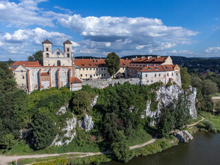Fototapeta na wymiar Historic buildings of the Benedictine Abbey in Tyniec, Krakow, Poland.