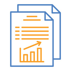 Growth Blue And Orange Line Icon