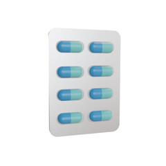 healthcare, capsules medicine illustration 3d