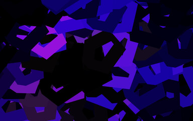 Dark Purple, Pink vector backdrop with hexagons.