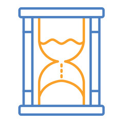 Hourglass Blue And Orange Line Icon